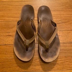 Rainbow Narrow Strap Flip Flops